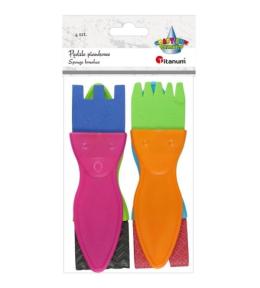 Pędzle piankowe płaskie 4szt.