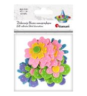 Naklejki filcowe 3D kwiaty 12szt