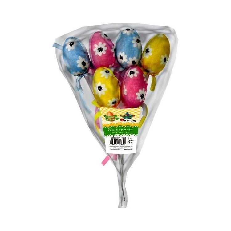 Jajka styropianowe 40x60mm 3 kolory 6szt