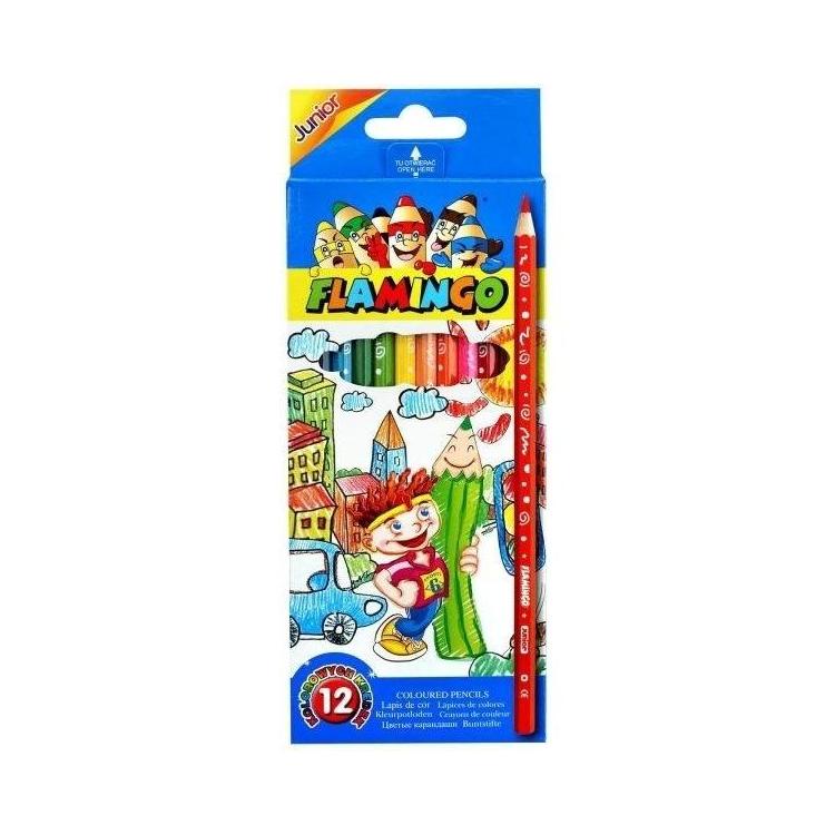 Kredki Junior sześciokątne 12 kolorów