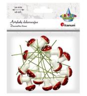 Muchomory styropianowe 17x20mm drucik 55mm 16szt