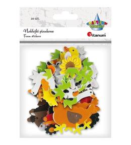 Naklejki piankowe zwierzęta gospodarskie mix 20szt