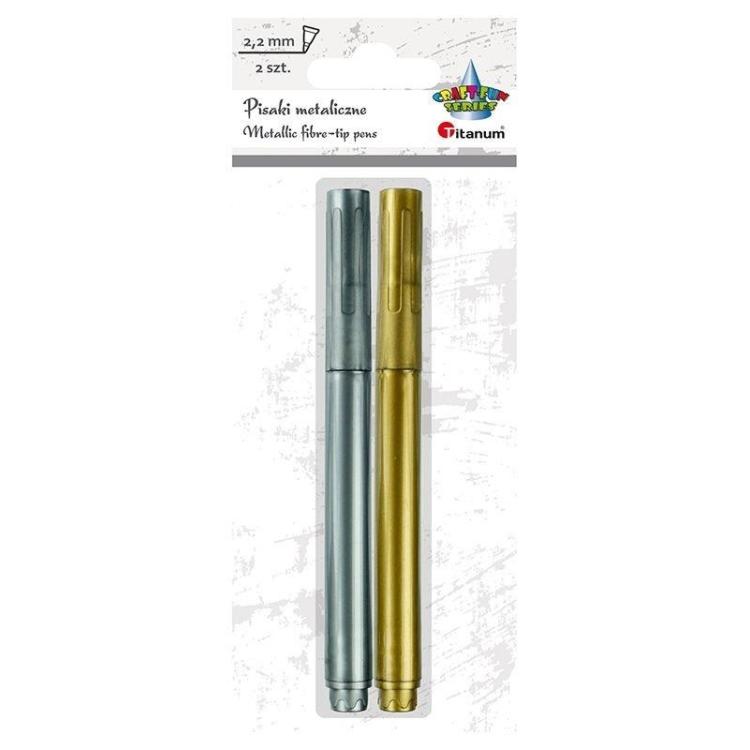 Pisak metaliczny złoty + srebrny