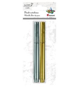 Pisak metaliczny złoty + srebrny