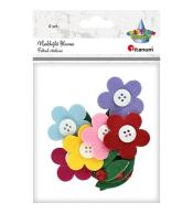 Naklejki filcowe 3D kwiaty 6szt