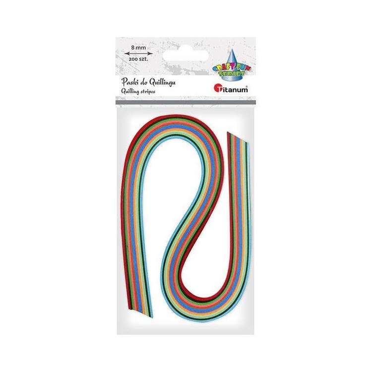 Paski do quillingu 8mm mix 200szt