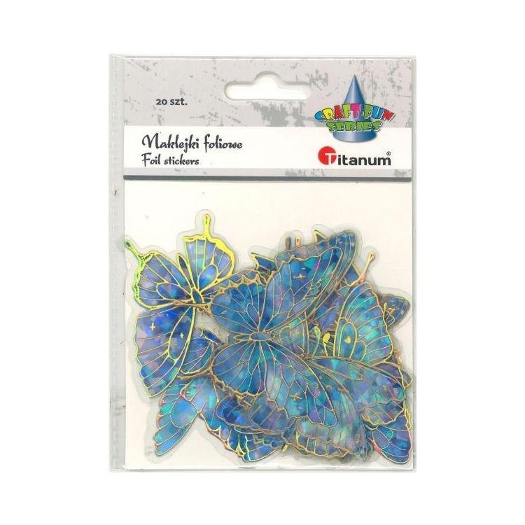 Naklejki foliowe motyle 10 wzorów 20szt
