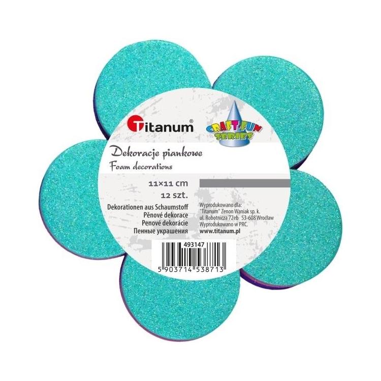 Dekoracje piankowe kwiaty 12szt