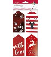 Zawieszki prezentowe B. Narodzenie czerwone 20szt.