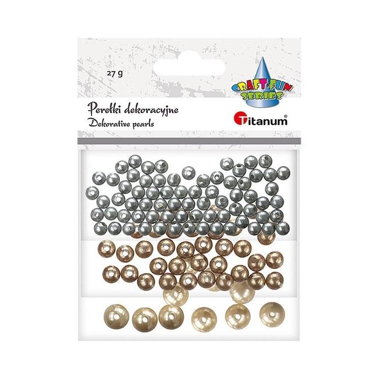 Perełki dekoracyjne plastikowe mix 12g