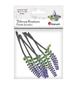 Kwiaty wrzosu fioletowo-zielone 10x110mm 6szt