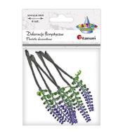 Kwiaty wrzosu fioletowo-zielone 10x110mm 6szt