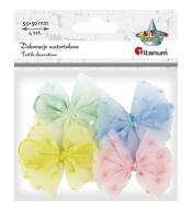 Aplikacje materiałowe kokardki 55x50mm 4szt