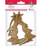 Piankowa choinka z oklejką 95x120mm brązowa 2szt.