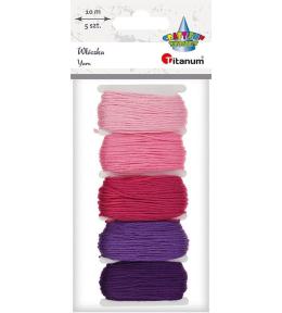 Mulina 10m tonacja różowa 5 kolorów