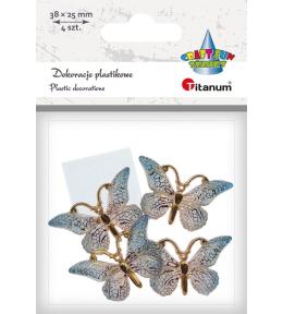 Dekoracje samoprzylepne motyle 38x23mm 4szt