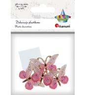 Dekoracje samoprzylepne motyle 38x23mm 4szt