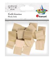 Kostki drewniane płytki 18x20x5mm 26szt