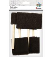 Pędzle gąbkowe płaskie mix 4szt