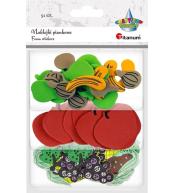 Naklejki piankowe owoce, warzywa mix 51szt
