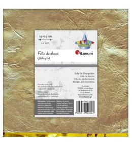 Folia do złoceń złota arkusz 14x14cm 10szt