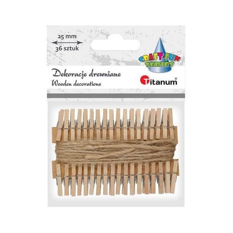 Klamerki drewniane 36szt
