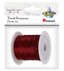 Drucik florystyczny 0,45mm x 30m czerwony