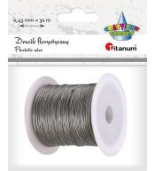 Drucik florystyczny 0,45mm x 30m serbrny