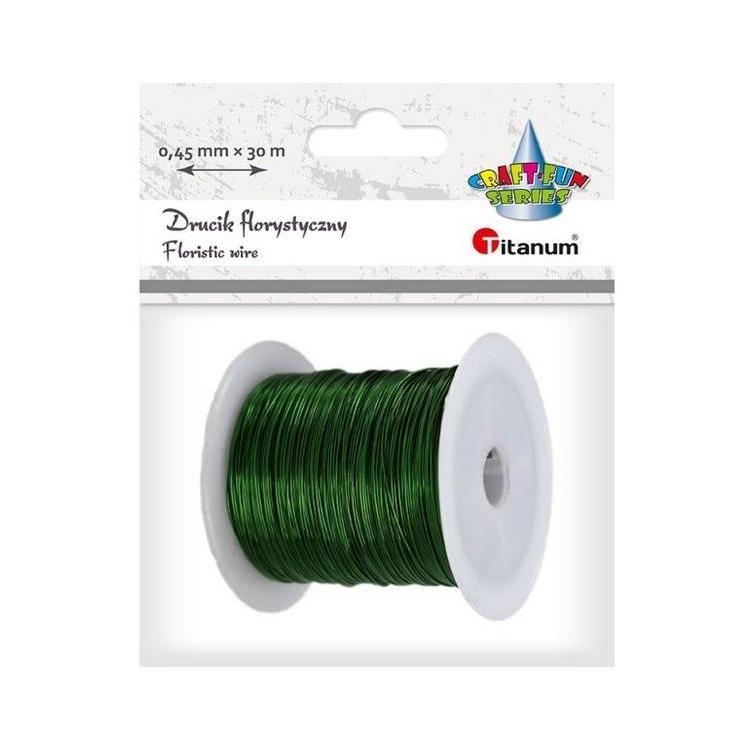 Drucik florystyczny 0,45mm x 30m zielony