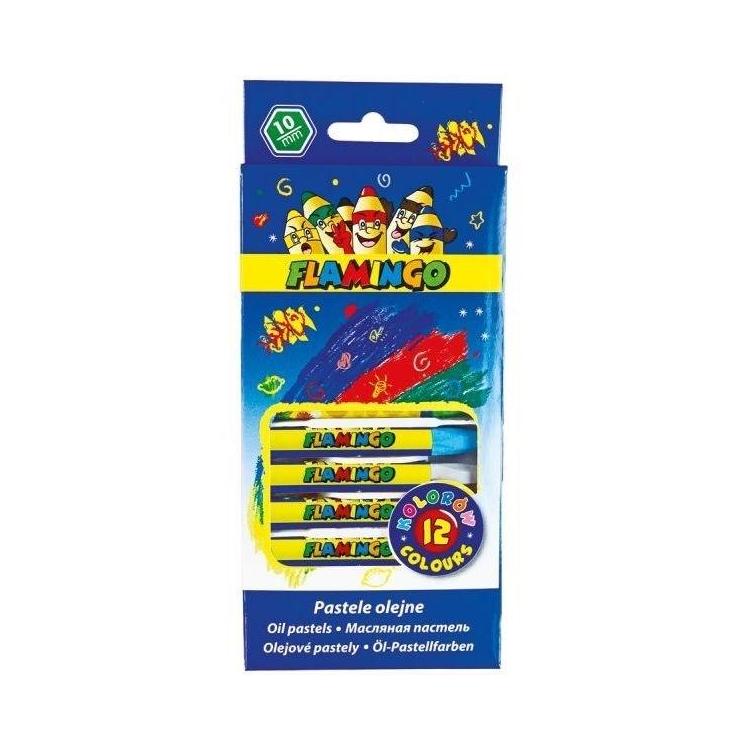 Pastele olejne sześciokątne 12 kolorów