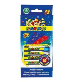 Pastele olejne sześciokątne 12 kolorów