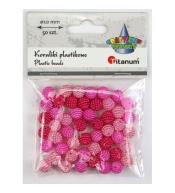 Koraliki plastikowe 10mm różowe 50szt