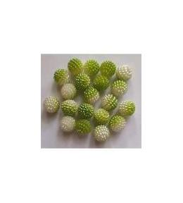 Koraliki plastikowe 10mm zielone ombre 50szt