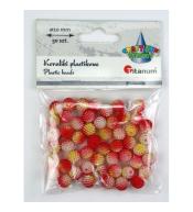 Koraliki plastikowe 10mm czerwone ombre 50szt