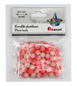Koraliki plastikowe 10mm koralowe ombre 50szt