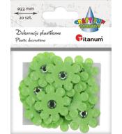 Dekoracje samoprzylepne 3D kwiaty limonkowe 20szt