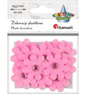 Dekoracje samoprzylepne 3D kwiaty różowe 20szt