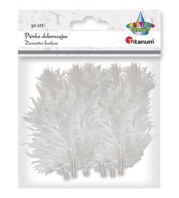 Piórka puch indyk 9-15cm białe 50szt