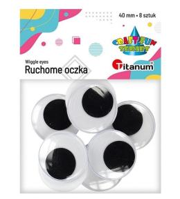 Oczy bez kleju i rzęs 40mm 8szt