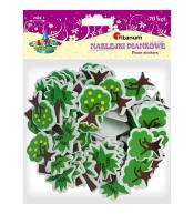 Naklejki piankowe drzewa mix 70szt