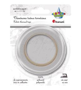 Taśma termiczna tkaninowa 12mm 25m biała