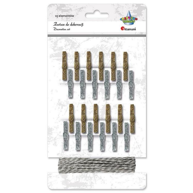 Klamerki drewniane 24szt