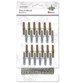 Klamerki drewniane 24szt