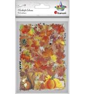 Naklejki foliowe 8 plansz dynie, liście, grzyby