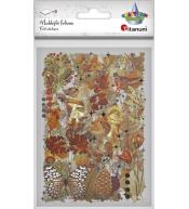 Naklejki foliowe 8 plansz liście, grzyby, szyszki