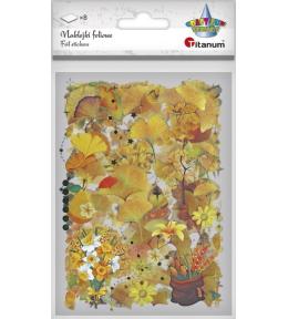 Naklejki foliowe 8 plansz liście, kwiaty, kosze