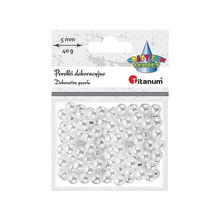Koraliki plastikowe perełki 40g