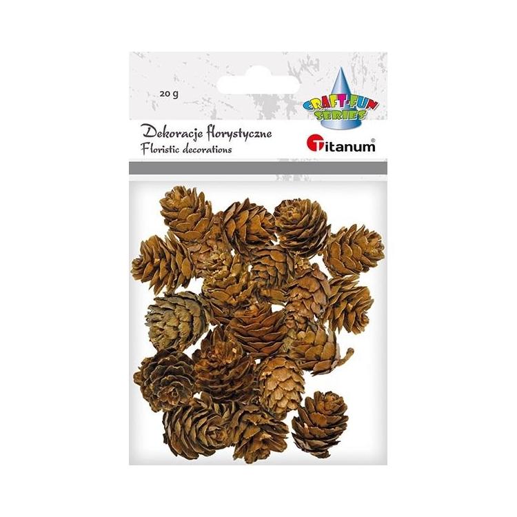 Szyszki mix rozmiarów brązowe 20g