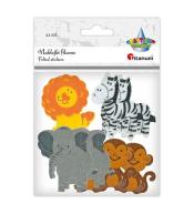 Naklejki filcowe zwierzęta 12szt.