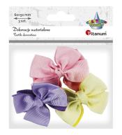 Aplikacje materiałowe kokardki 60x50mm 3szt